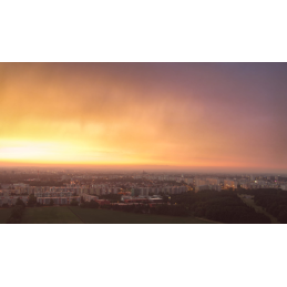 Bouřlivý západ slunce v HK