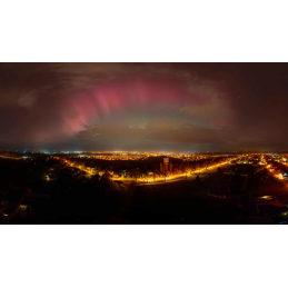 Severní záře nad Hradec...